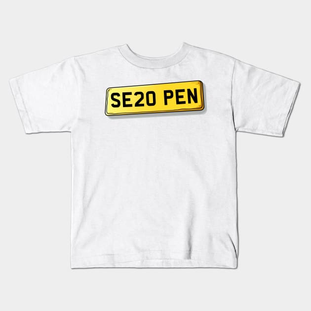 SE20 PEN Number Plate Kids T-Shirt by We Rowdy